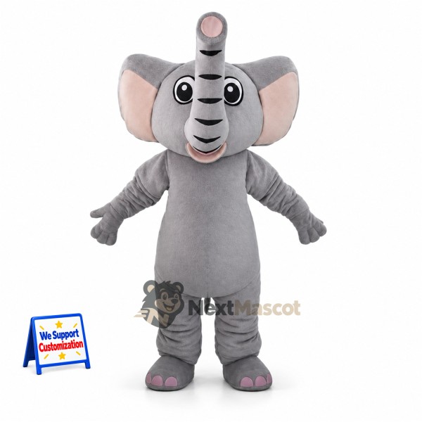 Elephant Mascot Costume - Gray for Stage Shows