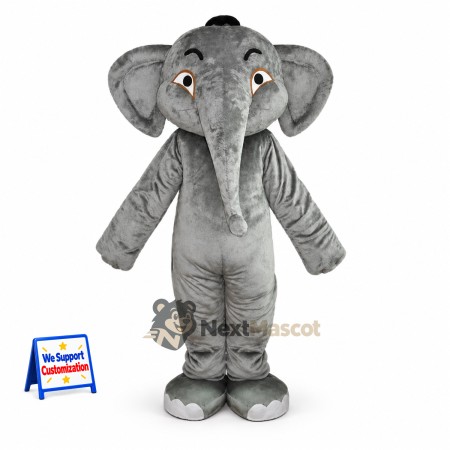 Elephant Mascot Costume - Gray for Fairs Elephant Mascot Costume - Gray for Fairs