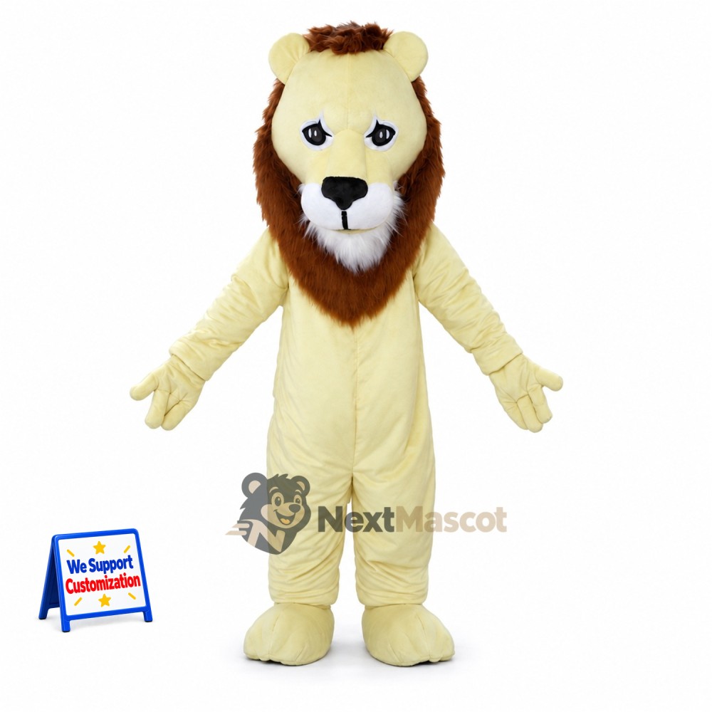 Lion Mascot Costume - Tan for Community Events Lion Mascot Costume - Tan for Community Events