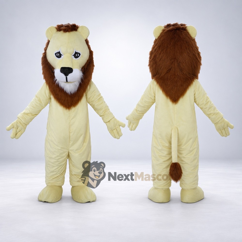 Lion Mascot Costume - Tan for Community Events Lion Mascot Costume - Tan for Community Events
