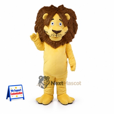 Lion Mascot Costume - Yellow for Parades Lion Mascot Costume - Yellow for Parades