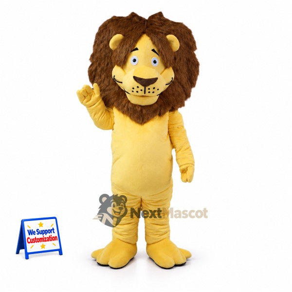 Lion Mascot Costume - Yellow for Parades
