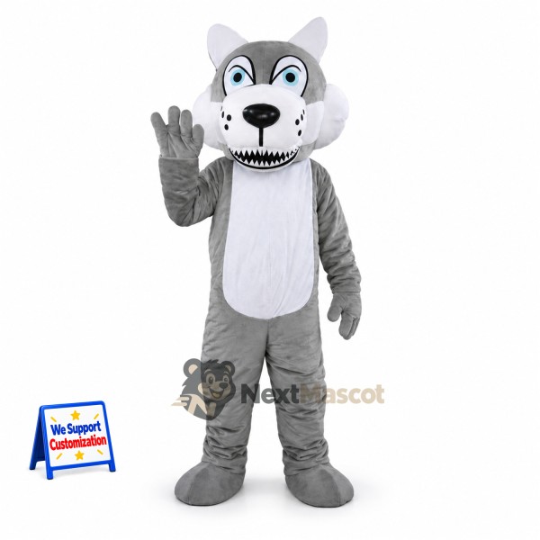 Wolf Mascot Costume - Gray for Campus Events