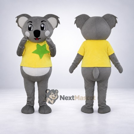 Koala Mascot Costume - Yellow Shirt Koala Mascot Costume - Yellow Shirt