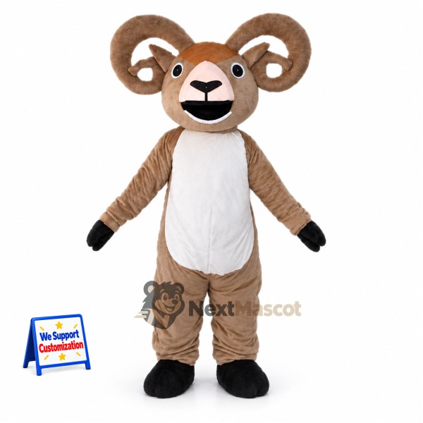 Ram Mascot Costume - Brown for Parades