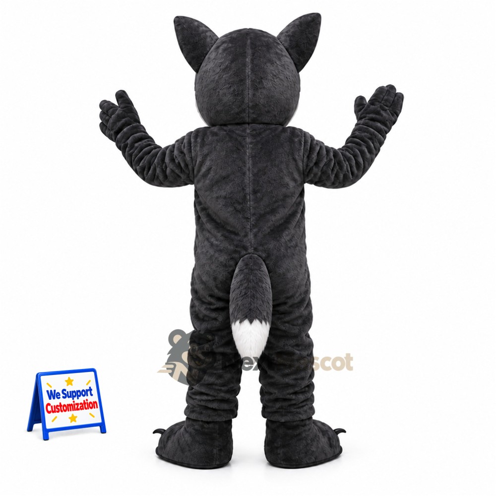 Dog Mascot Costume - Black and White for Festivals Dog Mascot Costume - Black and White for Festivals