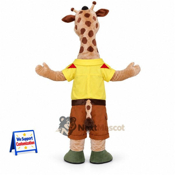 Giraffe Mascot Costume - Yellow Shirt Giraffe Mascot Costume - Yellow Shirt