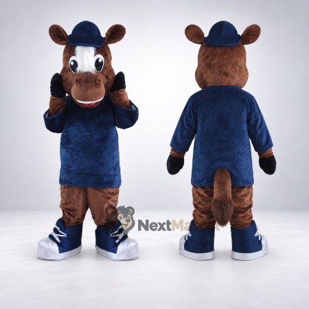 Horse Mascot Costume - Blue Shirt Horse Mascot Costume - Blue Shirt