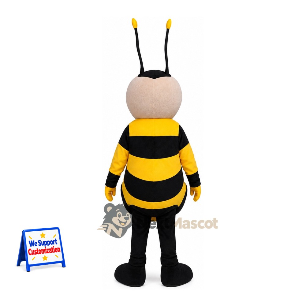 Bee Mascot Costume - Yellow, Gray Face Bee Mascot Costume - Yellow, Gray Face