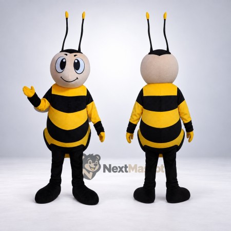 Bee Mascot Costume - Yellow, Gray Face Bee Mascot Costume - Yellow, Gray Face