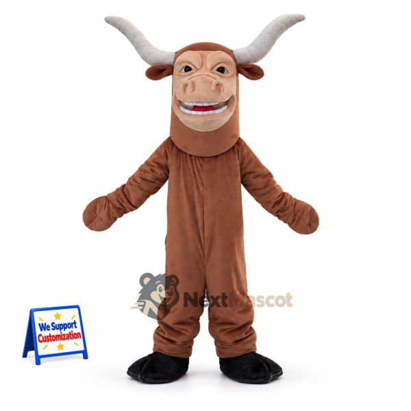 Bull Mascot Costume - Brown for Fundraisers