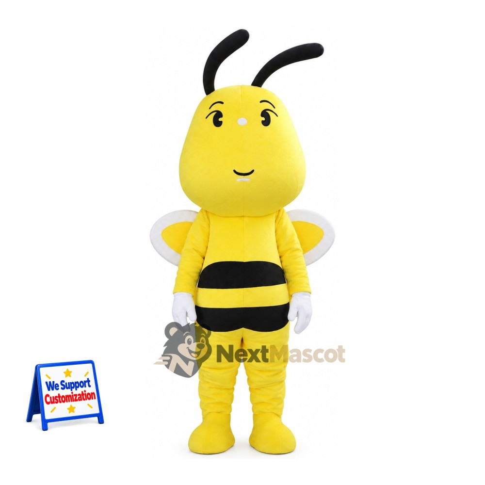Bee Mascot Costume - Yellow, White Gloves for Garden Events Bee Mascot Costume - Yellow, White Gloves for Garden Events