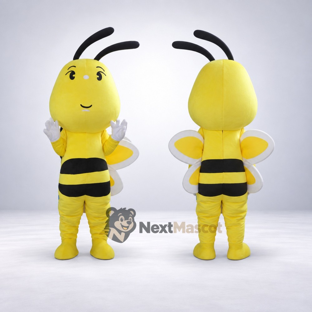 Bee Mascot Costume - Yellow, White Gloves for Garden Events Bee Mascot Costume - Yellow, White Gloves for Garden Events
