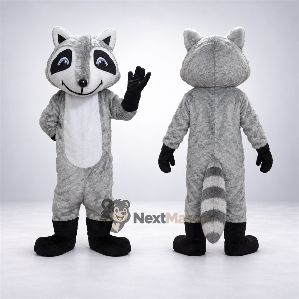 Raccoon Mascot Costume - Gray for Team Events Raccoon Mascot Costume - Gray for Team Events