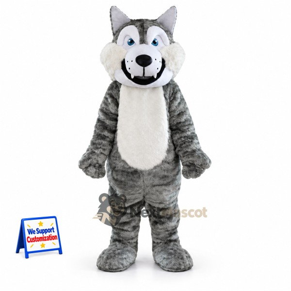 Husky Mascot Costume - Gray for Promotions