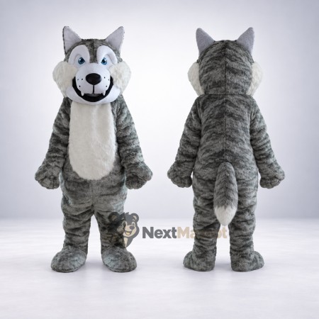 Husky Mascot Costume - Gray for Promotions Husky Mascot Costume - Gray for Promotions