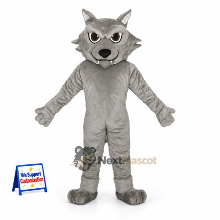 Wolf Mascot Costume - Gray for School Fairs Wolf Mascot Costume - Gray for School Fairs
