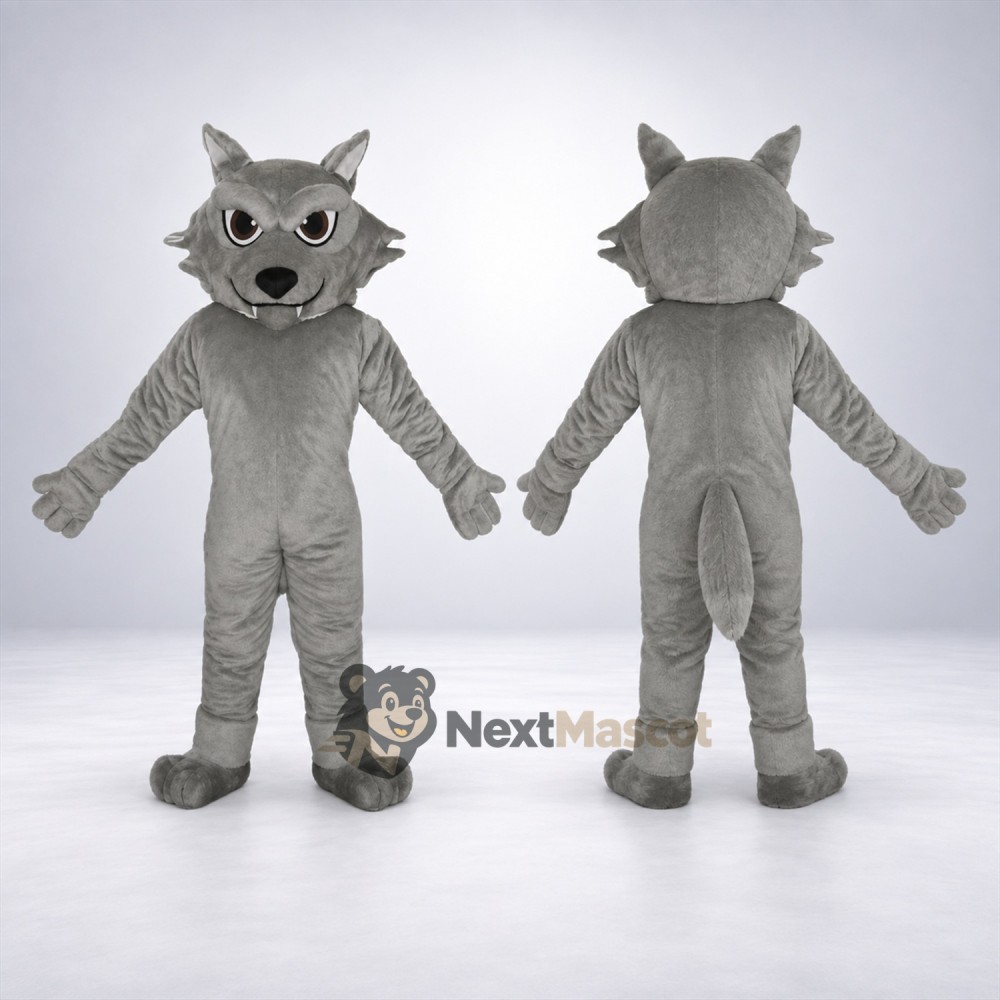 Wolf Mascot Costume - Gray for School Fairs Wolf Mascot Costume - Gray for School Fairs