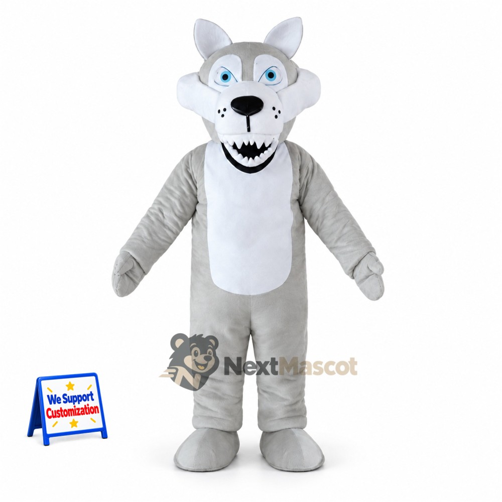 Wolf Mascot Costume - Gray for Charity Events Wolf Mascot Costume - Gray for Charity Events