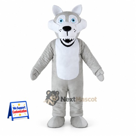Wolf Mascot Costume - Gray for Charity Events Wolf Mascot Costume - Gray for Charity Events