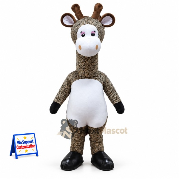 Giraffe Mascot Costume - Brown for Parades
