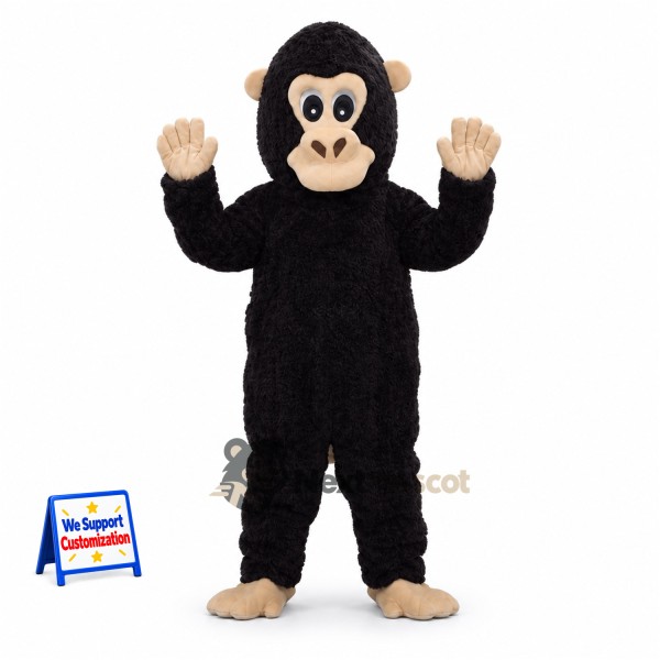 Monkey Mascot Costume - Black for Community Events