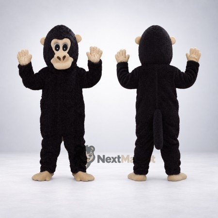 Monkey Mascot Costume - Black for Community Events