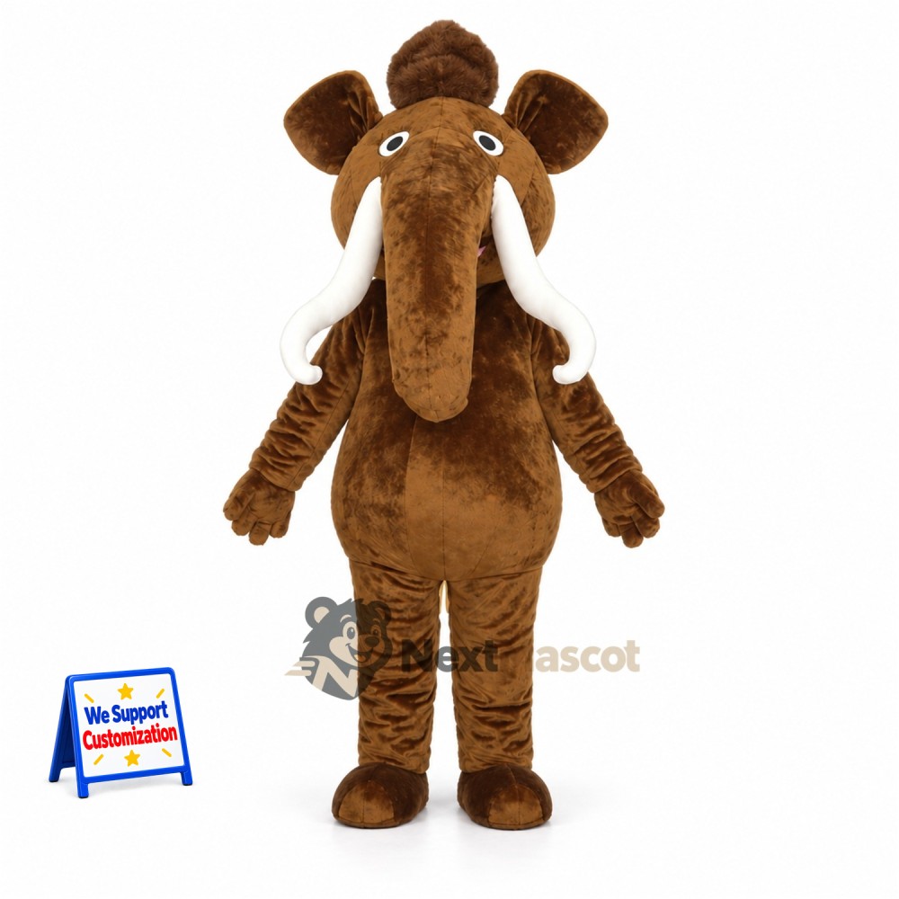 Mammoth Mascot Costume - Brown Mammoth Mascot Costume - Brown