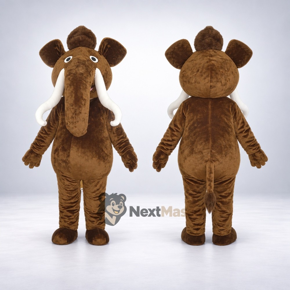 Mammoth Mascot Costume - Brown Mammoth Mascot Costume - Brown