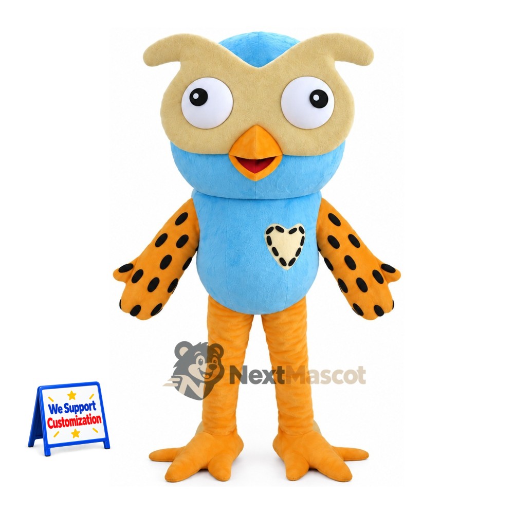 Owl Mascot Costume - Blue for School Events Owl Mascot Costume - Blue for School Events