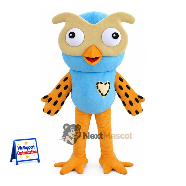 Owl Mascot Costume - Blue for School Events