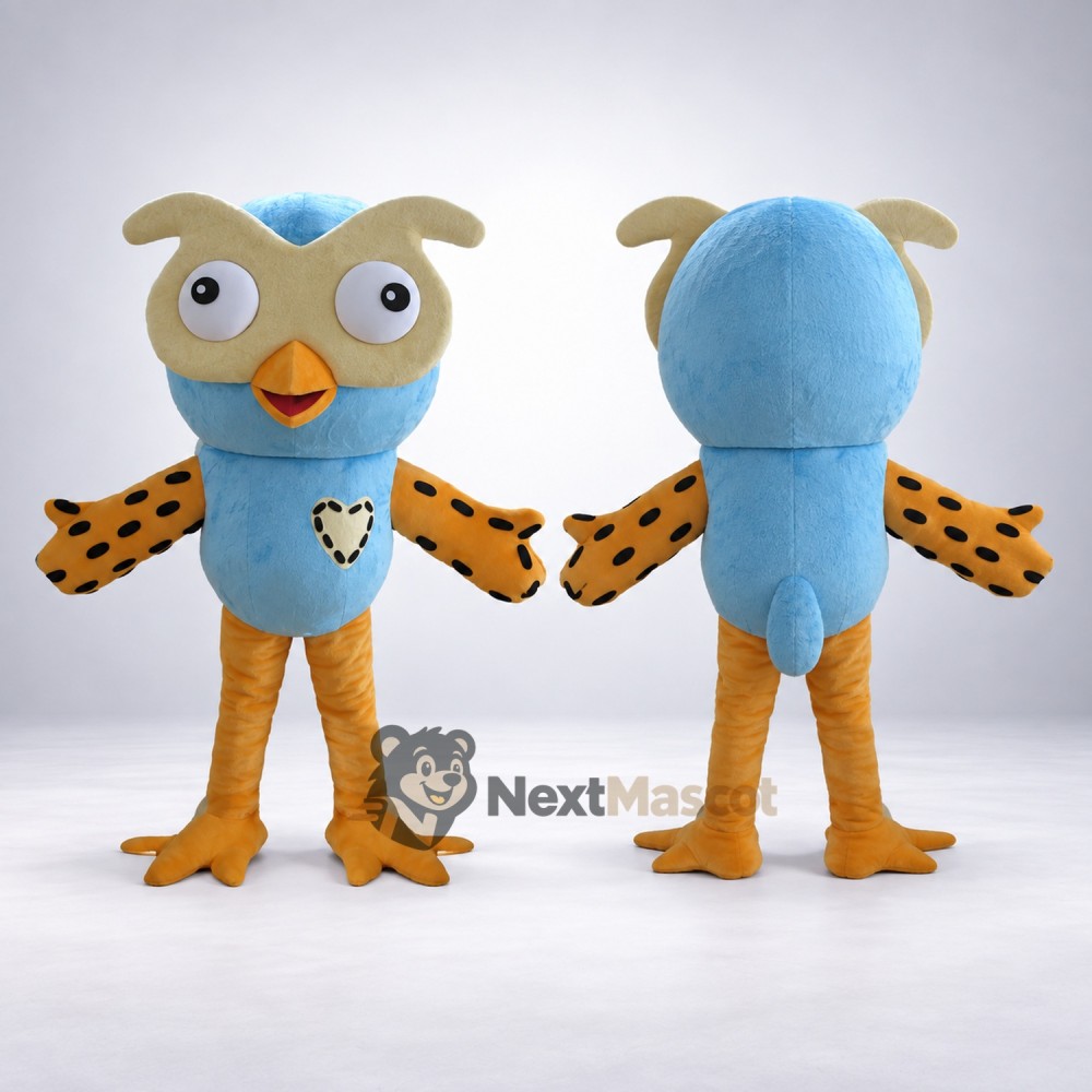 Owl Mascot Costume - Blue for School Events Owl Mascot Costume - Blue for School Events