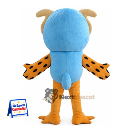 Owl Mascot Costume - Blue for School Events Owl Mascot Costume - Blue for School Events