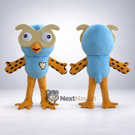 Owl Mascot Costume - Blue for School Events Owl Mascot Costume - Blue for School Events