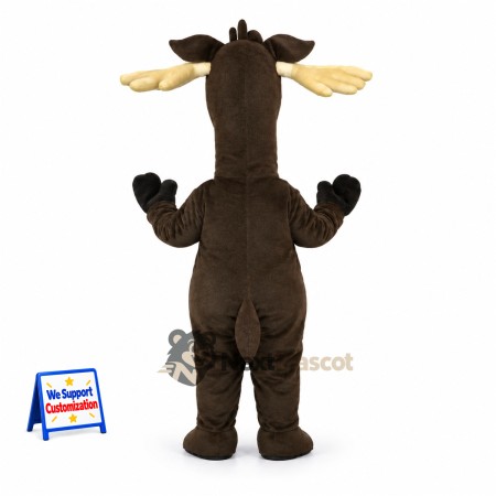 Moose Mascot Costume - Brown for Street Fairs Moose Mascot Costume - Brown for Street Fairs