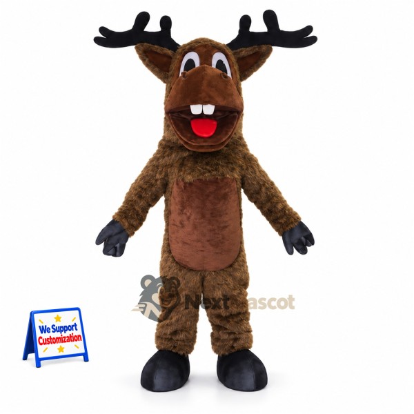 Moose Mascot Costume - Brown for Fairs