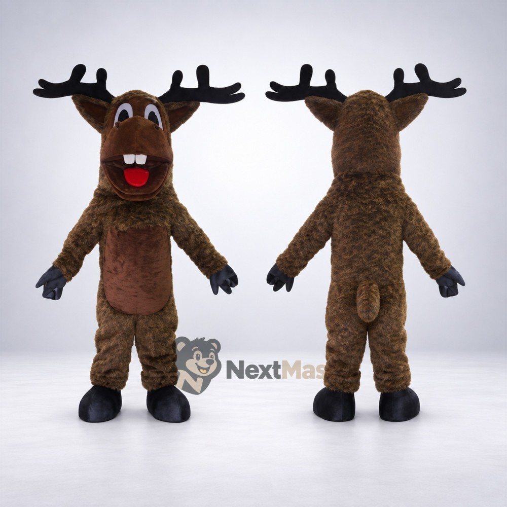 Moose Mascot Costume - Brown for Fairs Moose Mascot Costume - Brown for Fairs
