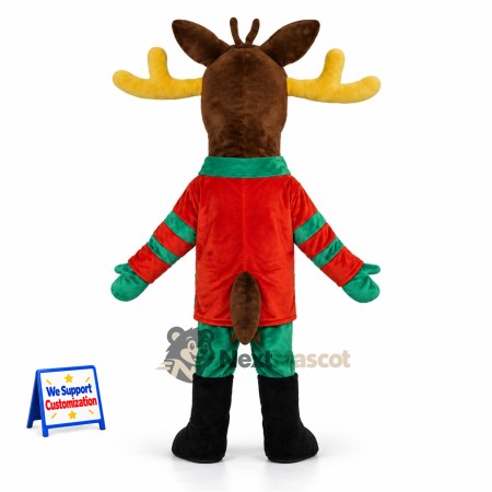 Moose Mascot Costume - Christmas Theme for Christmas Events Moose Mascot Costume - Christmas Theme for Christmas Events