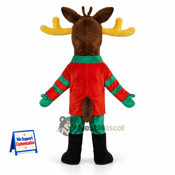 Moose Mascot Costume - Christmas Theme for Christmas Events Moose Mascot Costume - Christmas Theme for Christmas Events