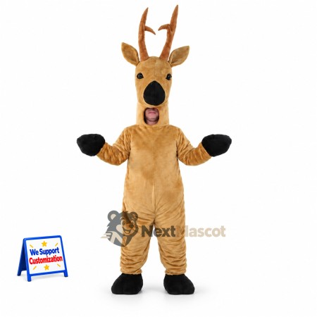 Deer Mascot Costume - Brown for Grand Openings Deer Mascot Costume - Brown for Grand Openings