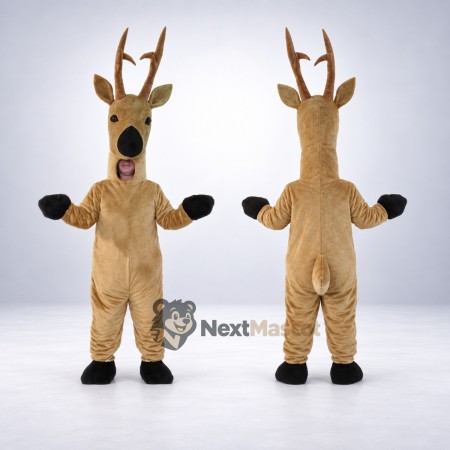 Deer Mascot Costume - Brown for Grand Openings Deer Mascot Costume - Brown for Grand Openings