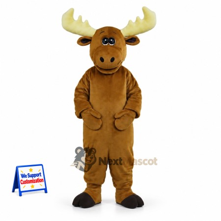 Moose Mascot Costume - Brown for Celebrations Moose Mascot Costume - Brown for Celebrations