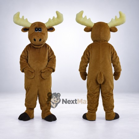 Moose Mascot Costume - Brown for Celebrations Moose Mascot Costume - Brown for Celebrations
