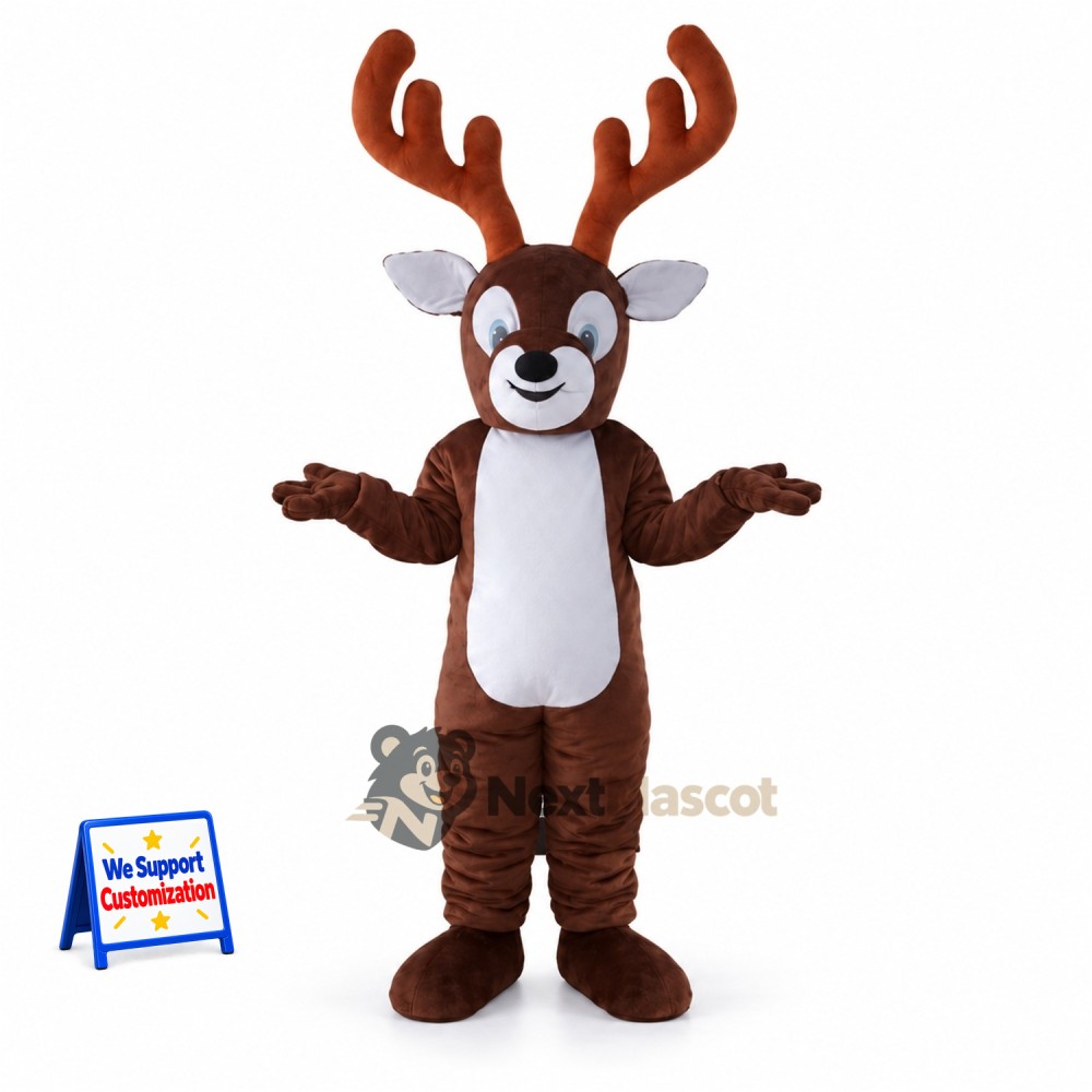 Deer Mascot Costume - Brown for Stage Shows Deer Mascot Costume - Brown for Stage Shows