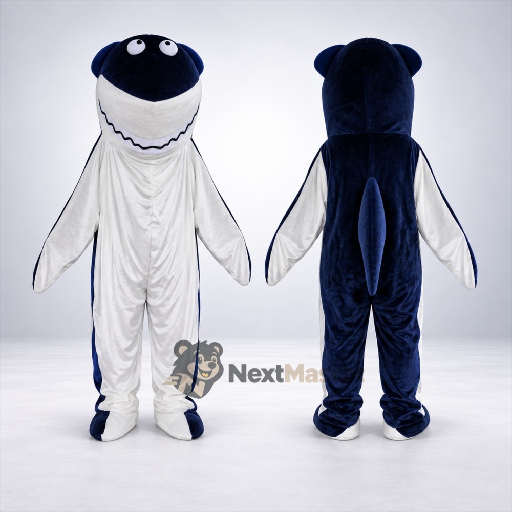Shark Mascot Costume - Blue for Ocean Festivals Shark Mascot Costume - Blue for Ocean Festivals
