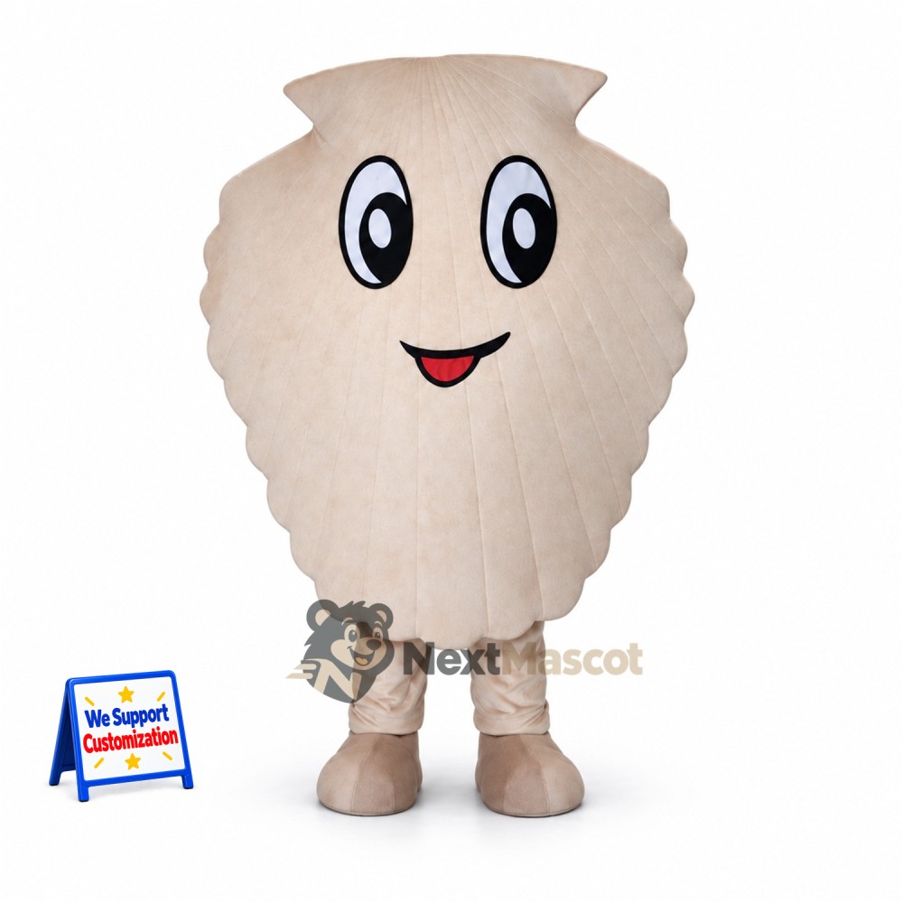 Seashell Mascot Costume - Cream Seashell Mascot Costume - Cream