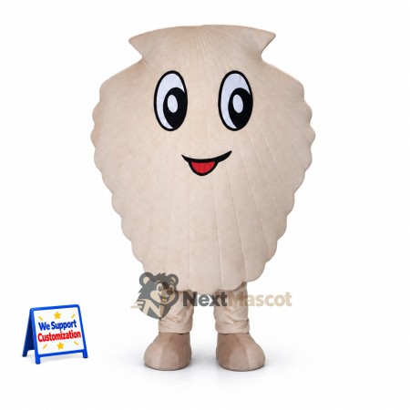 Seashell Mascot Costume - Cream Seashell Mascot Costume - Cream