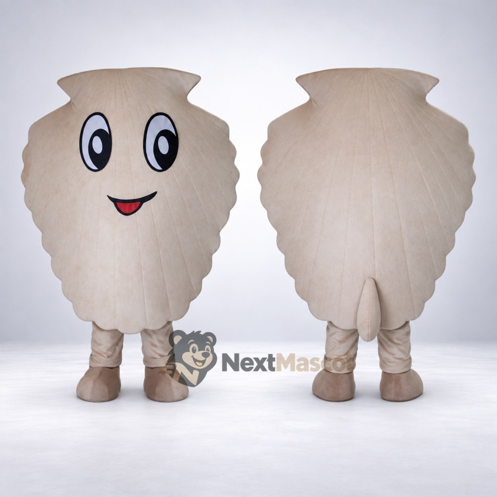 Seashell Mascot Costume - Cream Seashell Mascot Costume - Cream