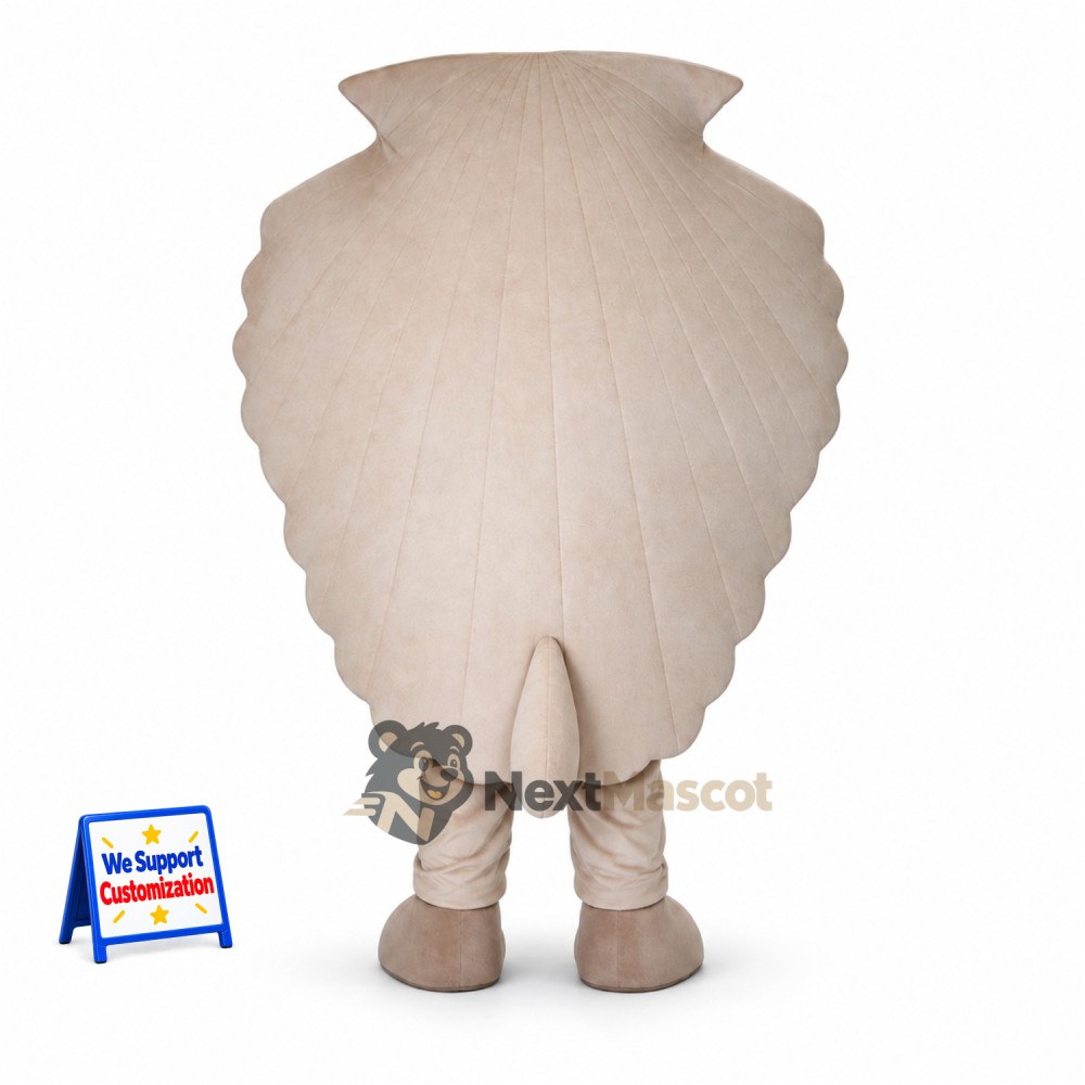 Seashell Mascot Costume - Cream Seashell Mascot Costume - Cream