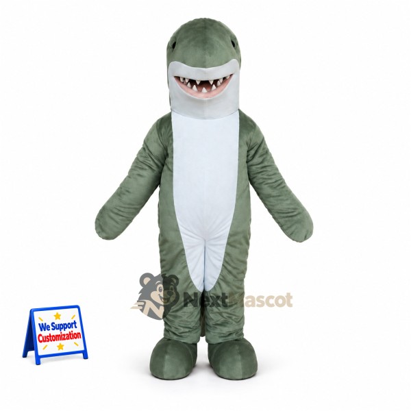 Shark Mascot Costume - Green